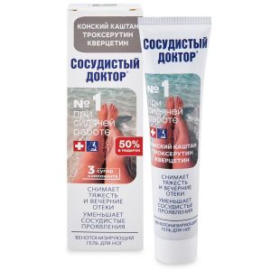 7 нот здоровья Сосудистый Доктор (конский каштан/троксерутин/кверцетин) гель для ног 125мл A2187012