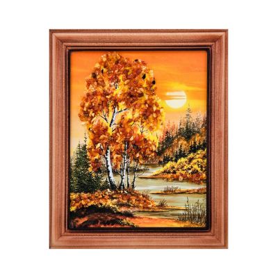 Картина "Красота природы" (с янтарной крошкой) дер.краш.рамка 12х15 A2181693
