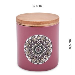 Керамическая банка мал. с крышкой из бамбука A2189063