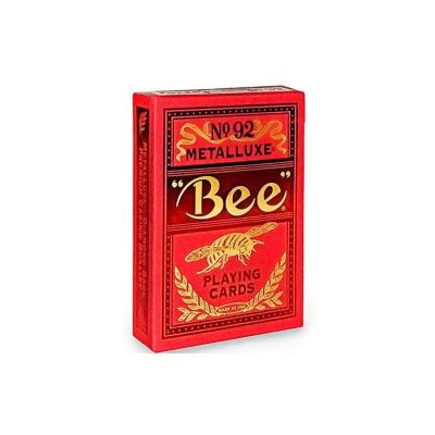 Карты Bee Metalluxe Red 62002: Идеальный подарок для коллекционеров и любителей настольных игр.