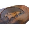 Нарды и шашки резные Дикий кот 60 х 60 см бук Армения