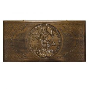 Нарды и шашки резные Знак зодиака Водолей 61 х 61 см бук Армения 62628