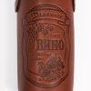 Бутыль «Вино» 1л. стеклянная в чехле из натуральной кожи СК.34.Т.Вино