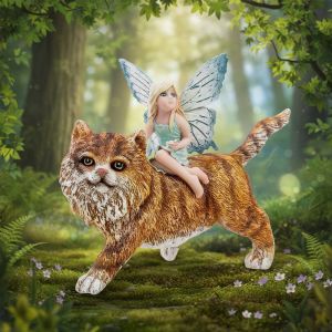 Статуэтка Маленькая фея с котом A2145383