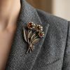 Летний Янтарь: Брошь "Букет Лето" из Латуни Летний Янтарь: Брошь "Букет Лето" из Латуни