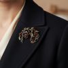 Янтарь и латунь: брошь "Букет Ландышей" A2191831 Янтарь и латунь: брошь "Букет Ландышей" A2191831