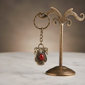 Брелок "Кони" (латунь, янтарь) A2193668