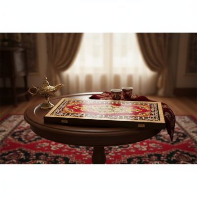 Нарды + Шашки Сирия Красные большие (Россия, дерево, 60 см), Partida