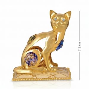 Фигурка Кошка на подушке с цв.кр.  A12257