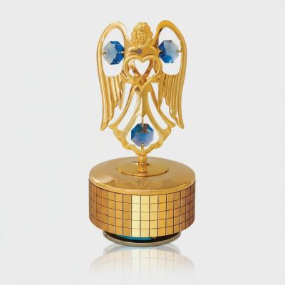 Фигурка музыкальная Ангел с сердцем с цв.кр.  A7951