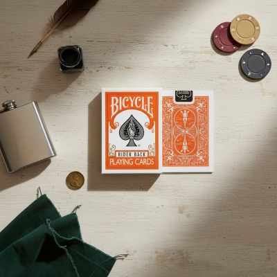 Карты Bicycle Rider Back Standard Poker Orange Back 61996 – Идеальный выбор для любителей покера