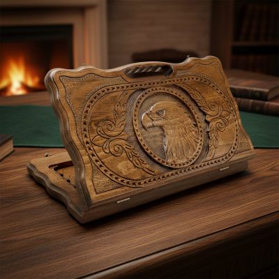 Нарды и шашки резные Беркут 41 х 46 см бук Армения