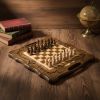 Шахматы и нарды резные c Араратом с ручкой 40 х 46 см бук Армения Шахматы и нарды резные c Араратом с ручкой 40 х 46 см бук Армения