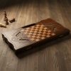Нарды и шашки резные Непобедимый медведь 61 х 64 см бук Армения