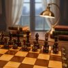 Шахматы и нарды резные Гамбит 40 х 40 см бук Армения