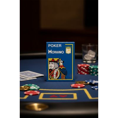 Карты для Покера Modiano Poker 4 Jumbo Index Cards (Light Blue) 63327