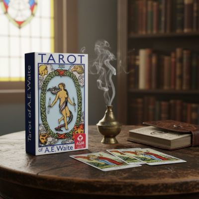 Мини-Таро А.Э. Уэйта A.E. Waite Tarot Blue Edition – Изумительный комплект для начинающих и опытных читателей.