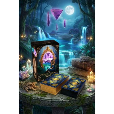 Карты Таро The World of Visions Tarot – Полный комплект 12 см, золотой срез 63820